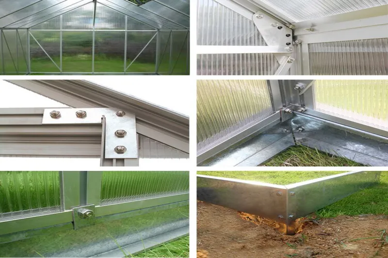 PSO Polycarbonate Greenhouse Aluminum Frame & Reinforced Joints